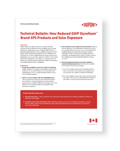 Solar Exposure Technical Bulletin